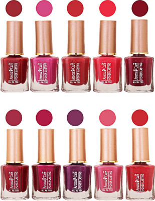 

Aroma Care Power Lasting Nail Polish (Pack Of 10) Multicolor Multicolor Set-210-215(Pack of 10)