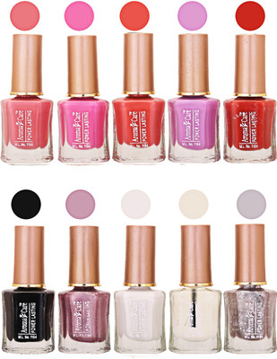 

Aroma Care Power Lasting Nail Polish (Pack Of 10) Multicolor Multicolor Set-205-212(Pack of 10)