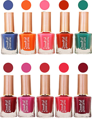 

Aroma Care Power Lasting Nail Polish (Pack Of 10) Multicolor Multicolor Set-201-210(Pack of 10)