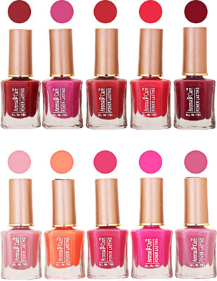 

Aroma Care Power Lasting Nail Polish (Pack Of 10) Multicolor Multicolor Set-210-218(Pack of 10)