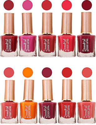 

Aroma Care Power Lasting Nail Polish (Pack Of 10) Multicolor Multicolor Set-210-217(Pack of 10)