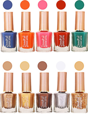 Aroma Care Power Lasting Nail Polish (Pack Of 10) Multicolor Multicolor Set-201-211(Pack of 10)