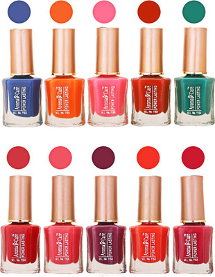 

Aroma Care Power Lasting Nail Polish (Pack Of 10) Multicolor Multicolor Set-201-208(Pack of 10)