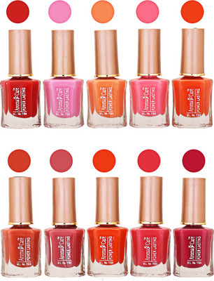 

Aroma Care Power Lasting Nail Polish (Pack Of 10) Multicolor Multicolor Set-204-206(Pack of 10)