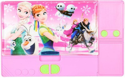 

GUBBAREY Frozen Frozen Jumbo Pencil Multipurpose Pencil Box Art Plastic Pencil Box(Set of 1, Pink)