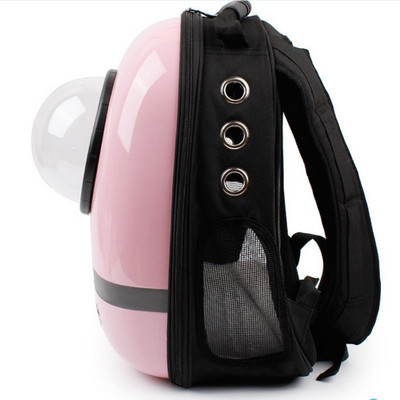 

SRI High Quality Ventilated Outdoors Space Capsule Plastic Oxford Carriage Backpack For Cat Puppy Pink Backpack Pet Carrier(Suitable For Cat, Dog)