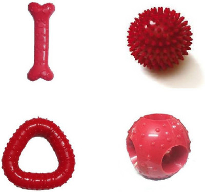 

Foodie Puppies Spike, Hollow,Bone,Triangle Rubber Chew Toy, Fetch Toy, Ball, Bone For Dog