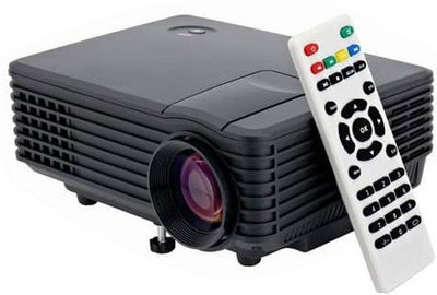 

VibeX ® Mini Multimedia Home Theater Projectors USB HDMI 800 lm LED Corded Portable Projector(Black)