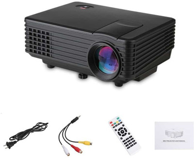 

VibeX ® Original RD-805 Mini LED Projector HDMI Home Theater Beamer Multimedia Portable Proyector Support 1080P Video 800 lm LED Corded Portable Projector(Black)