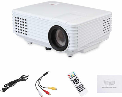 

VibeX ™ Original RD-805 Mini LED Projector HDMI Home Theater Beamer Multimedia Portable Proyector Support 1080P Video 800 lm LED Corded Portable Projector(White)