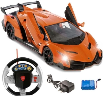 

Debina Store 1:14 Scale R/C Rechargeable Lamborghini with Gravity Sensing Steering Remote (Red)(Multicolor)