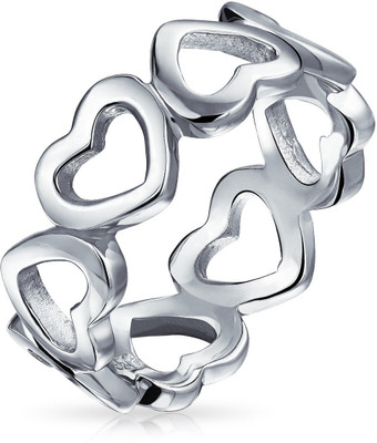 

Bling Jewelry Sterling Silver Sterling Silver Plated Ring, Grey