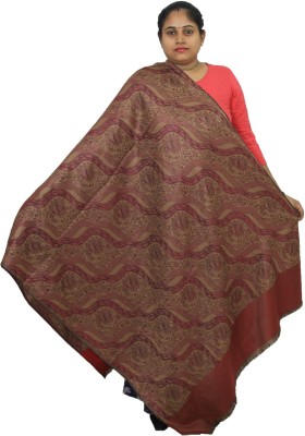 Vrinde Wool Self Design Women Shawl(Pink)