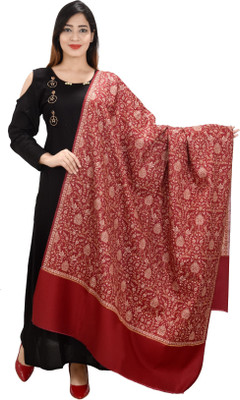 FusFus Pure Wool Self Design Women Shawl(Multicolor)