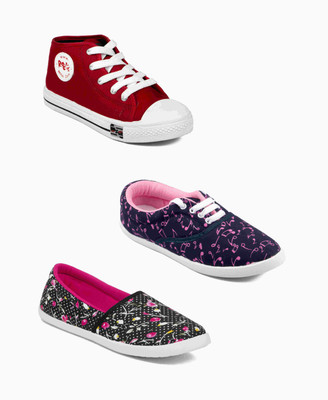 

Asian Women's Combo Pack of 3 casual shoes Casuals For Women(Multicolor