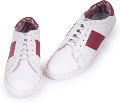 

Abelardo De Moda Abelardo De Moda White/Red Faux Leather Sneaker Casuals For Men(White