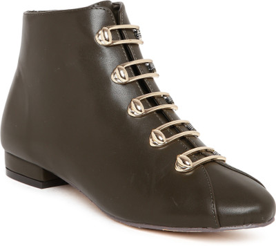 

Flat n Heels Boots For Women(Green
