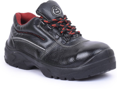 

Fuel Men's Black Red Laced Up Safety Shoes Boots For Men(Black