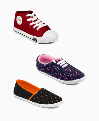 

Asian Women's Combo Pack of 3 casual shoes Casuals For Women(Multicolor