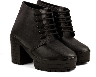 

Cuty Fashion Casuel Black Boot Boots For Women(Black