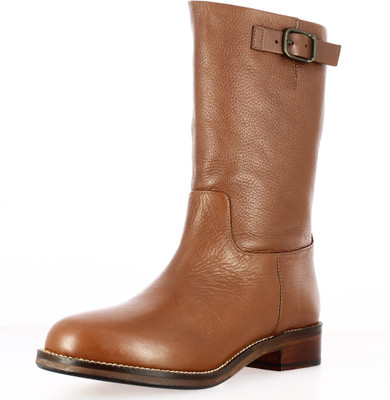 

Saint G Tan Leather Calf Boots For Women(Tan