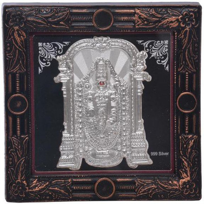 

Siri Creations 999 Pure Silver Balaji Frame With Squareshape Decorative Showpiece - 10.5 cm(Silver, Silver)