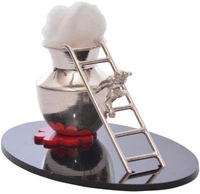 

Siri Creations Silver Ladder Krishna With Acralyic Base Decorative Showpiece - 3.7 cm(Silver, Multicolor)