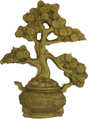 

DivyaMantra Feng Shui Coin Wealth Money Tree For Abundance Financial Prosperity Luck Decorative Showpiece - 13 cm(Polyresin, Multicolor)