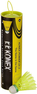 

Konex Power Badminton Nylon Shuttle Cl-3 (Pack of 6) Nylon Shuttle - Green(Medium, 77, Pack of 6)