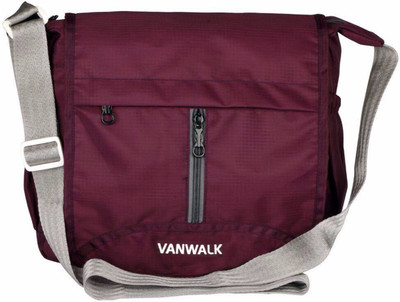 

VANWALK Boys & Girls Casual Purple Nylon Sling Bag