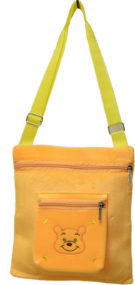 

FAB 5 Girls Casual Orange Velvet Sling Bag