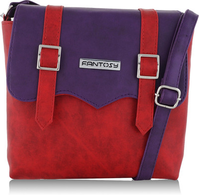 

Fantosy Women Casual Purple Leatherette Sling Bag