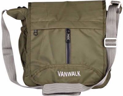 

VANWALK Boys & Girls Sports Green Nylon Sling Bag