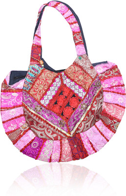 

LadyBugBag Women Evening/Party Multicolor Cotton, Wool Shoulder Bag