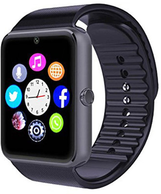 

Piqancy GT08 Black Bluetooth Smartwatch with Built-in Sim card and memory card slot Compatible with All Android Mobiles (Black Strap Regular) Black Smartwatch(Yellow Strap 2)