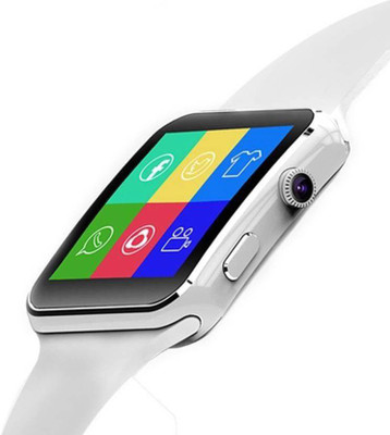 

Piqancy Bluetooth with Built-in Sim card and memory card slot Compatible with Android IOS Mobiles Wrist Smartwatch (White Strap Free Size) Black Smartwatch(White Strap Free Size)