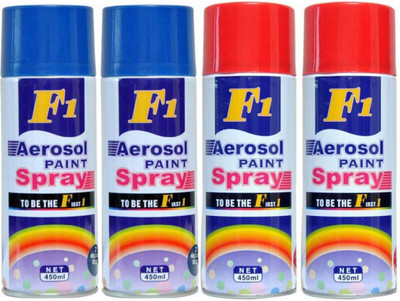 

F1 multicolor Spray Paint 450 ml(Pack of 4)