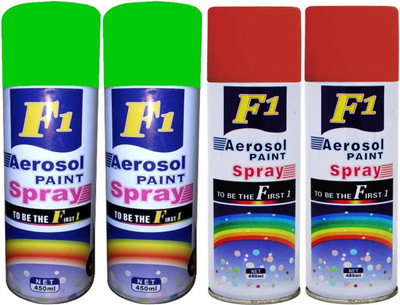 F1 multicolor Spray Paint 450 ml(Pack of 4)