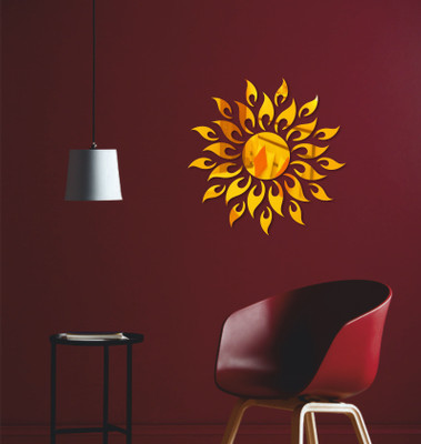 

Naveed Arts  Acrylic wall sticker Sticker(Pack of 1, Gold mirror