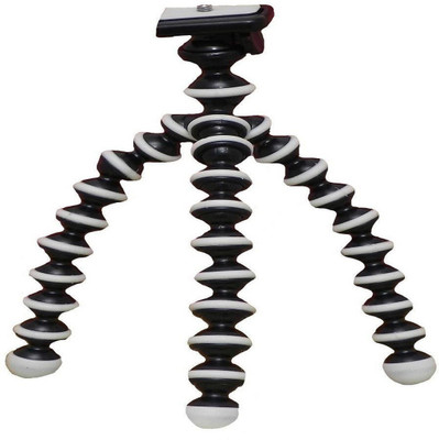 

Animate Mobile Gear Flexible Mini TriPod (10 Inch Height) For Camera, Dslr And Smartphones With Universal Mobile Attachment Tripod(Black, Supports Up to 3000 g)