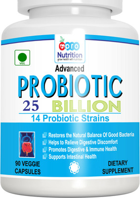 

ProNutrition Advanced Probiotics 25 Billion per Capsule, 14 Probiotic Strains, 90 Veggie Capsules- Restore the Natural Balance of Good Bacteria which Helps Digestive & Immune Health(90 No)