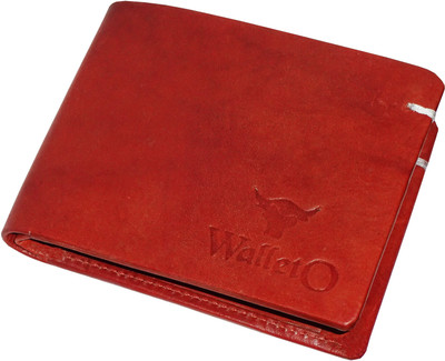 

WALLETO Men Red Genuine Leather Wallet(6 Card Slots), Brown