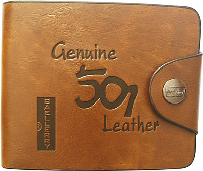 

Angelfish Men Brown Genuine Leather Wallet(4 Card Slots)