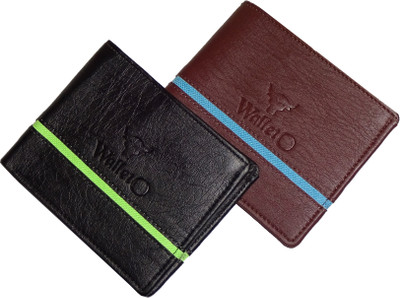 

WALLETO Men Multicolor Artificial Leather Wallet(6 Card Slots)