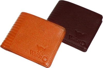 

WALLETO Unisex 100% Genuine Leather Business Card, Personal Id,Credit Card, Driving Licence Card Holder Cum Mini Money Wallet (No.3Combo_Wall_09_and_Wall_10), Slots Space for 8 Card Holder(Set of 2, Multicolor)