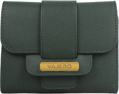 

Vajero Women Casual Green Genuine Leather Wallet(6 Card Slots)