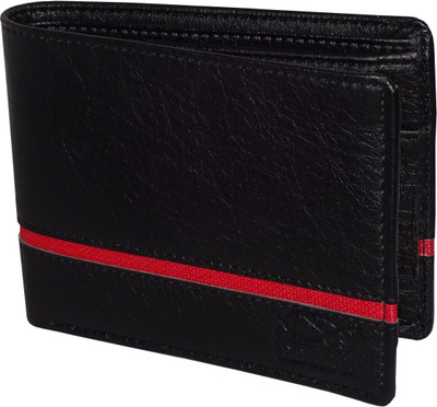 

WALLETO Unisex 100% Genuine Leather Business Card, Personal Id,Credit Card, Driving Licence Card Holder Cum Mini Money Wallet (No.5Wall_03), Slots Space for 6 Card Holder(Set of 1, Black)