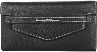 

Vajero Women Formal Black Genuine Leather Wallet(6 Card Slots)