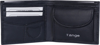 

L'ange Men Black Genuine Leather Wallet(3 Card Slots)
