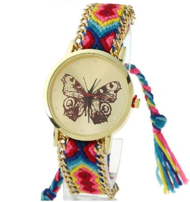 PMAX Butterfly Dial With Multicolour Hand Made Strap For Women And Girls Watch  - For Girls   Watches  (PMAX)